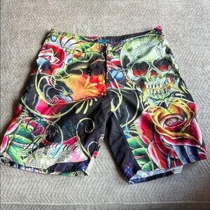 Christian Audigier Multicolor Graphic boardshorts